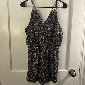 Floral patterned, shorts romper, size Medium